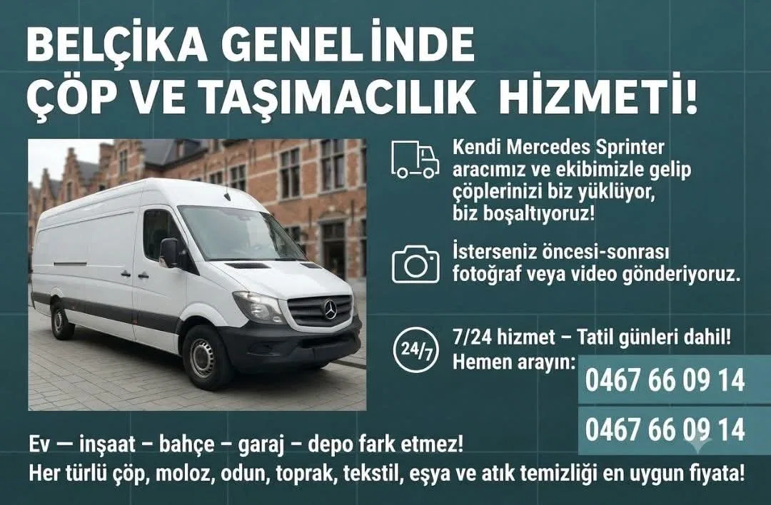 9 YILLIK DENEYIM ILE BELCIKA GENELI HER YERDE HIZMET VERMEKTEYIZ TEMIZ IŞCILIK...