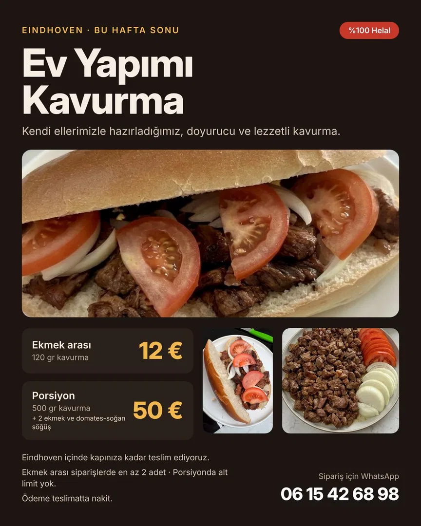 Biz Eindhoven’da yaşayan iki arkadaşız. Arkadaşımın kendi elleriyle...