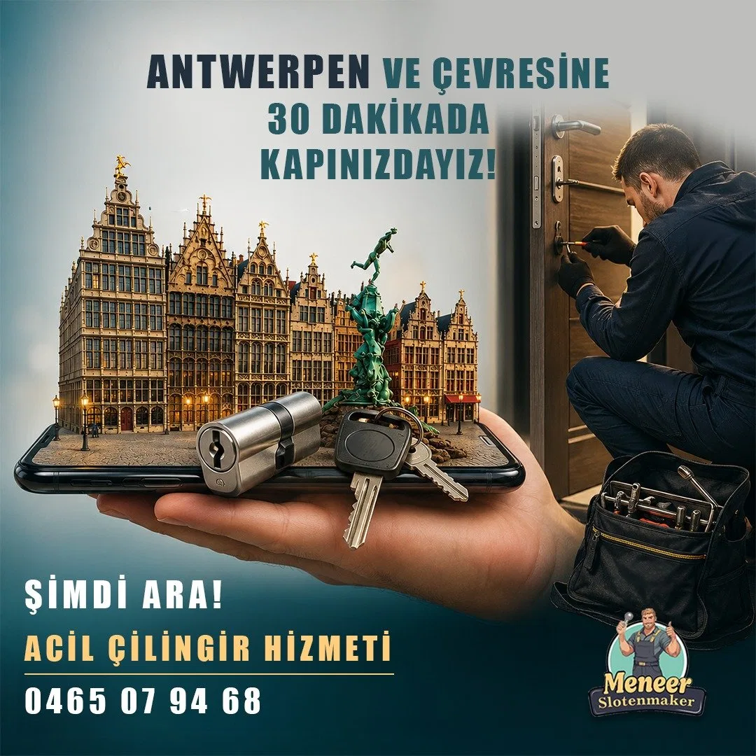 Acil Çilingir Hizmeti Antwerpen ve Çevresine 30 dk da hizmet. 0465 07 94 68...